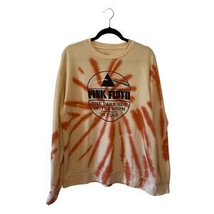 Pink Floyd 2XL rainbow tie dye band long sleeve sweatshirt cabincore cozy rock